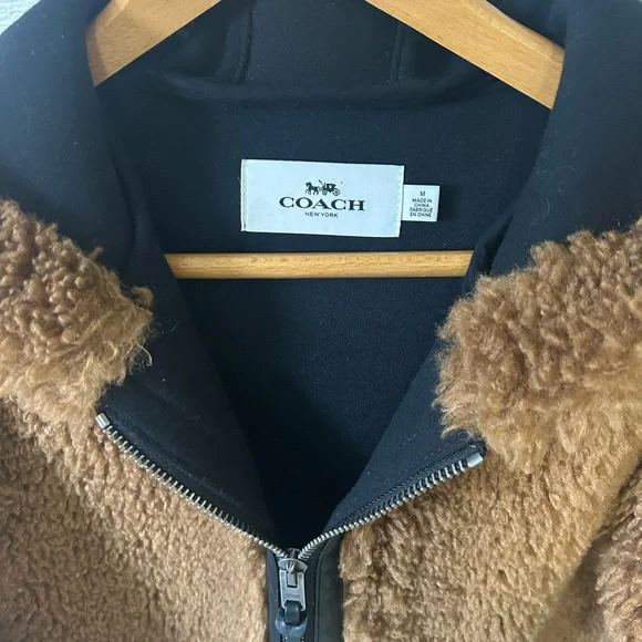 Coach shearling bomber jacket - Picture 2 of 6